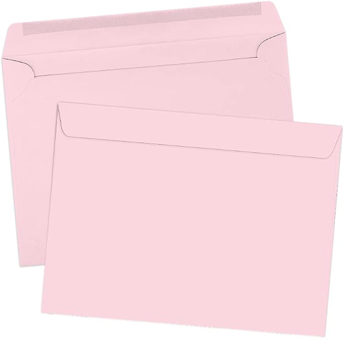 LUXPaper 9 x 12 Booklet Envelopes | Candy Pink | 80lb. Text | 50 Qty - Image 2