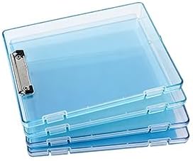 Letter Size Clipboard with Storage 8.5 * 11, Plastic Clear Blue Clipboard File - Image 9