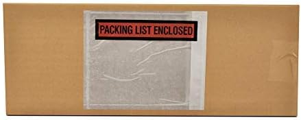 PSBM 1000 PCS, 7.5 x 5.5 Inch, Panel Face Back Side Load Packing List Envelope by PackagingSuppliesbymail