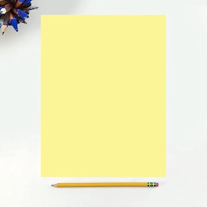 Colored Copy Paper, 20 LB (75 GSM) 8.5 X 11, 500 Sheets (Canary)-DeskLoop Office