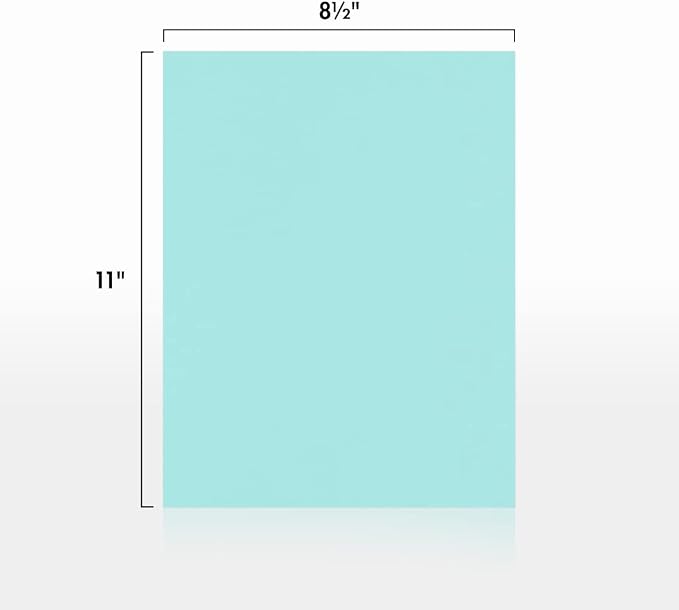 LUXPaper 8.5" x 11" Paper | Letter Size | Seafoam Blue | 80lb. Text | 50 Qty - Image 2