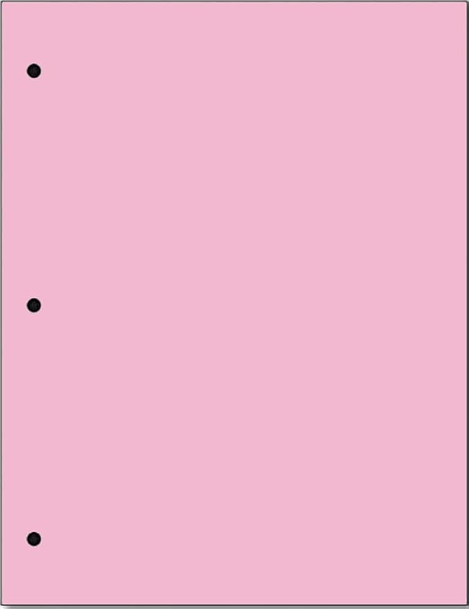 Copy And Printing Color Paper, 20 Lb. 3 Hole Punch 500 Sheets Per Ream. by Limited+Papers