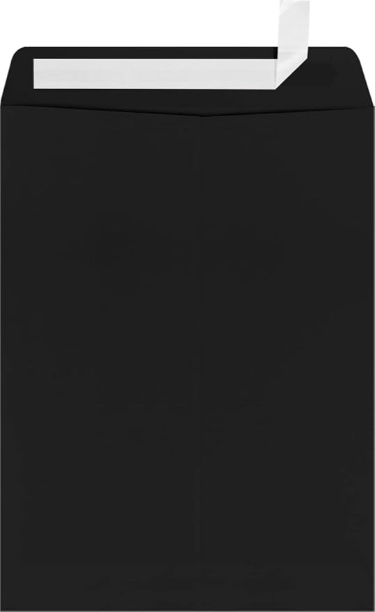 LUXPaper 9 x 12 Open End Envelopes | Peel & Press | Midnight Black | 80lb. Text by LUXPaper