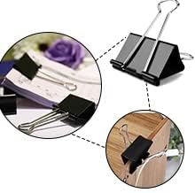Black Binder Clips, 72 Pack, Non-Standard 41mm, 1.6 Inch, Large Clips, Capacity - Image 8