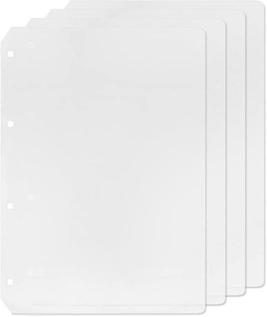 4 Pack A4 4 Holes Binder Divider Plastic Binder Divider Waterproof 4 Holes by Zelten