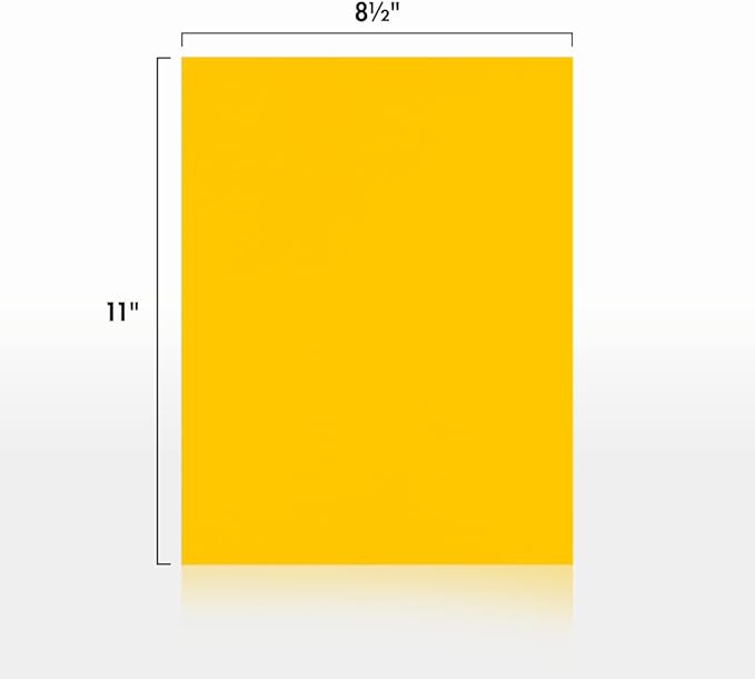 LUXPaper 8.5" x 11" Paper | Letter Size | Sunflower Yellow | 80lb. Text | 50 Qty - Image 2