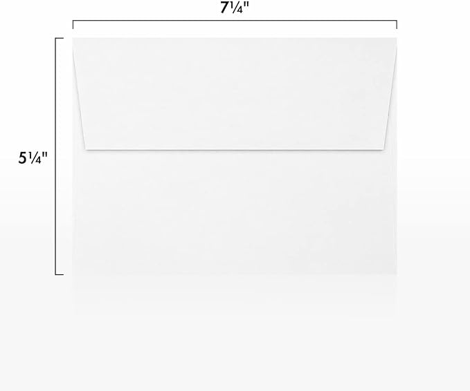 LUXPaper A7 Invitation Envelopes | Peel & Press | 5 1/4" x 7 1/4" | White | - Image 3