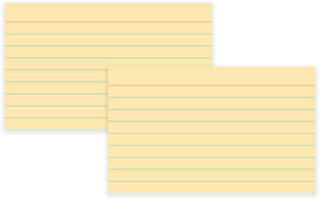School Smart Ruled Index Cards, 3 x 5 Inches, Canary Yellow - Image 6