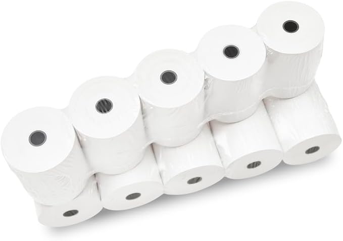 (50) 3 1/8 x 230 Thermal Paper Receipt Rolls 3.125 x 230 ft, POS/Cash Register Paper, TM-T88 T20 T90 Bixolon SRP-350 370, BPA Free, 50 Rolls, 48 GSM-DeskLoop Office