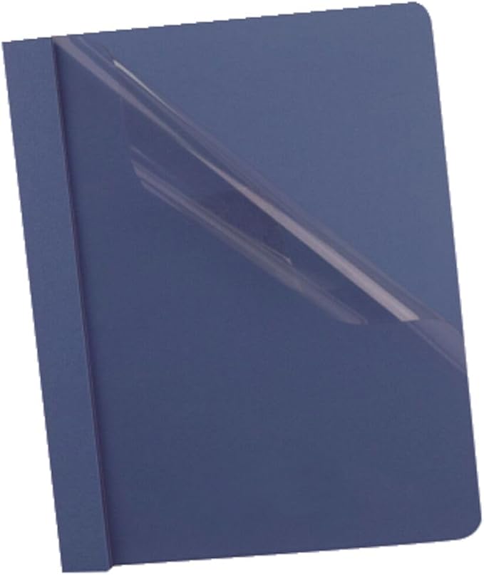 Oxford Clear Front Report Covers, Dark Blue, Letter Size, 25 per Box by Oxford