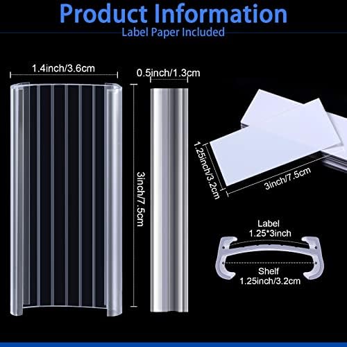 Yulejo 150 Pcs Plastic Wire Shelf Label Holders - Image 2