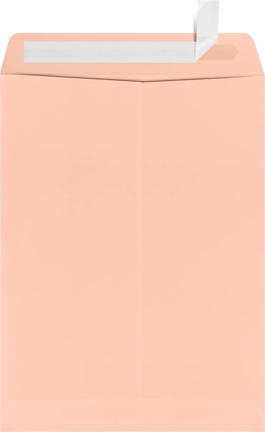 LUXPaper 9 x 12 Open End Envelopes | Peel & Press | Blush Pink | 80lb. Text | by LUXPaper
