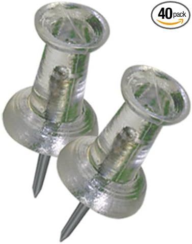 The Hillman Group 532691 Clear Push Pins by Hillman