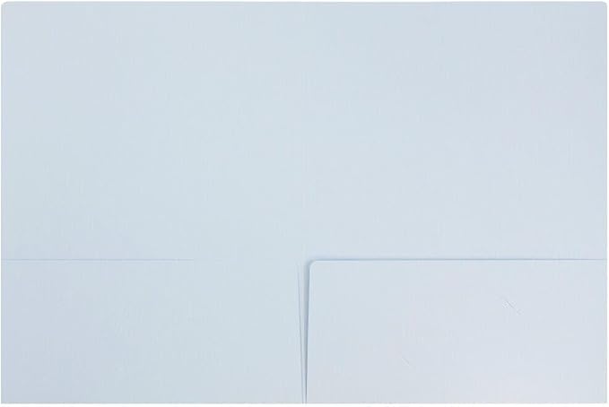 LUXPaper 9 x 12 Presentation Folders in 100 lb. Baby Blue - Image 2