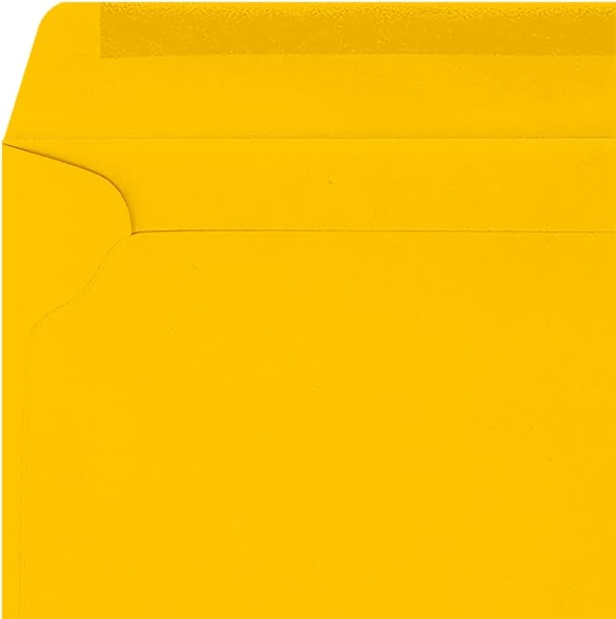 LUXPaper 9 x 12 Booklet Envelopes | Sunflower Yellow | 80lb. Text | 50 Qty - Image 3
