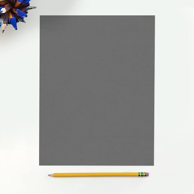 LUXPaper 8.5" x 11" Cardstock | Letter Size | Sterling Gray Linen | 100lb. - Image 2