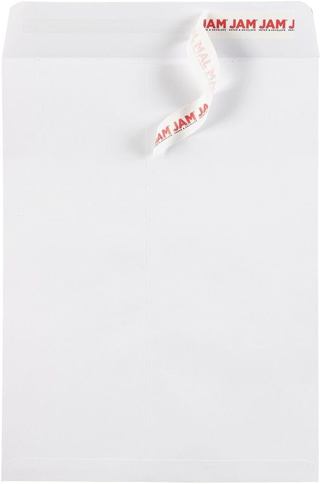 LUXPaper 9 x 12 Open End Envelopes | Peel & Press | White | 28lb. Text | 50 Qty - Image 3