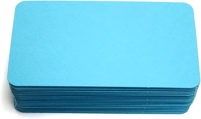 PPAPPAPPIYO 3.5x2 rounded corner index cards180gsm Thick Cardstock, Blank by PPAPPAPPIYO