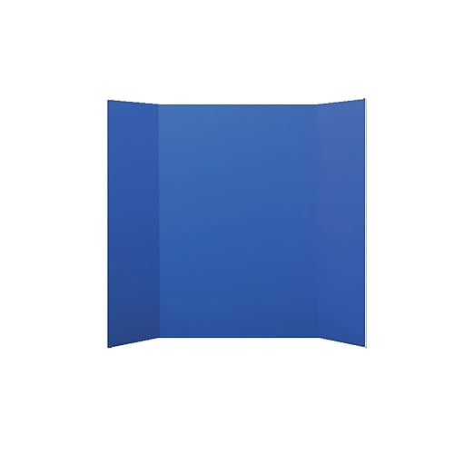 Flipside Products 36” x 48” Foam Project Boards for Presentations, Science Fair, School Projects, Event Displays and Trifold Picture Board - Blue - 24 Pack-DeskLoop Office
