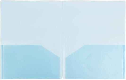 JAM PAPER Plastic Light Weight Flexible Two Pocket Presentation Folders by JAMPaper