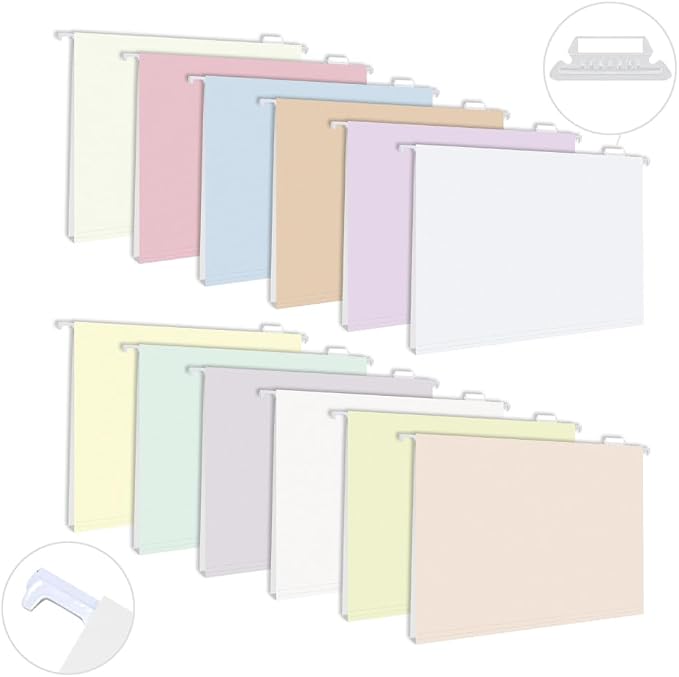 MagDurnus Hanging File Folders, Pastel Color Design, Letter Size - Image 4