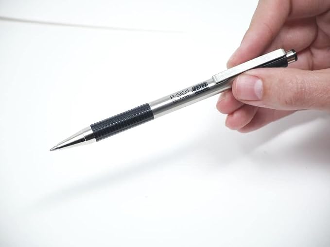 Zebra Pen F-301 Retractable Ballpoint Pen, Stainless Steel Barrel, Fine Point - Image 5