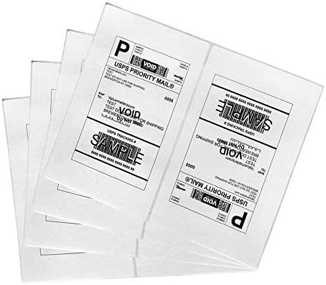 Shipping Label with Rounded Corner, 8.5 x 5.5 Inches Half Sheet Self Adhesive by Immuson