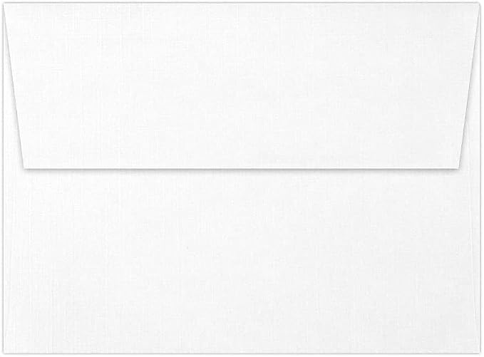 LUXPaper A7 Invitation Envelopes | Peel & Press | 5 1/4" x 7 1/4" | White Linen by LUXPaper
