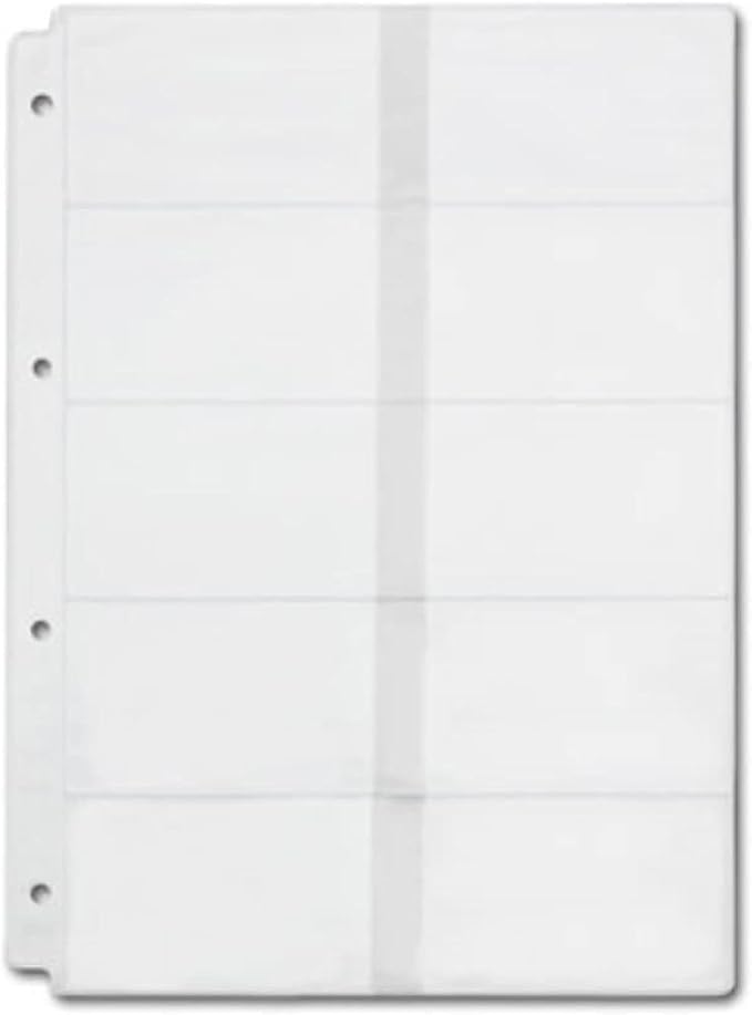 4 Pack A4 4 Holes Binder Name Card Holder Plastic Business Card Organizer by Zelten