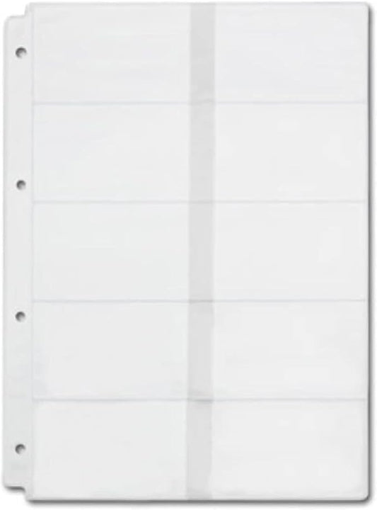 4 Pack A4 4 Holes Binder Name Card Holder Plastic Business Card Organizer by Zelten