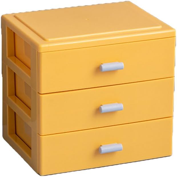 Plastic Desk Organizer with 3 Drawers, Stackable Storage Drawers, Makeup by Alunsito