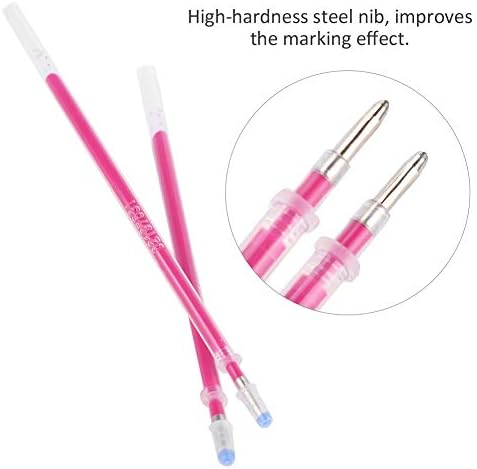TOPINCN 100Pcs Fabric Marker Pen Refill, Heat Erasable Pens Refill Fabric High Temperature Disappearing Pens Refill Fabric Marker Pen Tailoring Tool for Fabric Quilting Sewing-DeskLoop Office