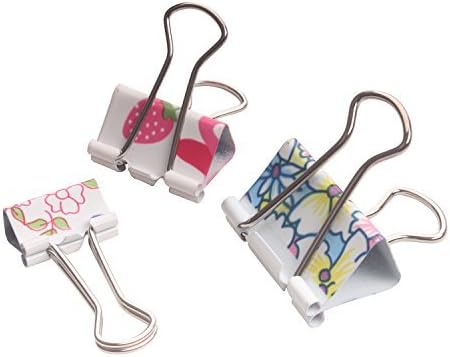 50 Pack Colorful Printed Binder Clips - Image 2