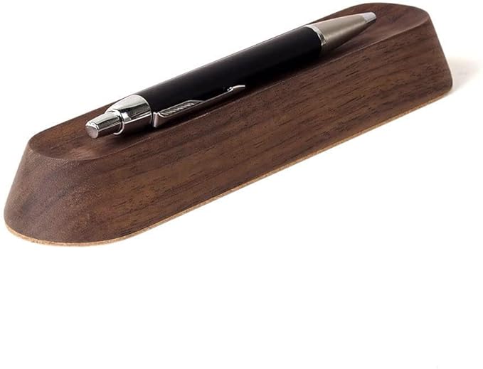 Wood Pen Tray – Handmade Walnut Desk Organizer, Minimalist Pen Holder for Office, Home, Gift (MODEL-2-WALNUT)-DeskLoop Office