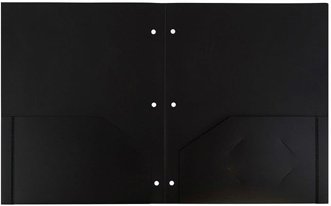 JAM PAPER Heavy Duty Plastic 3 Hole Punch Pocket Folders - Image 2