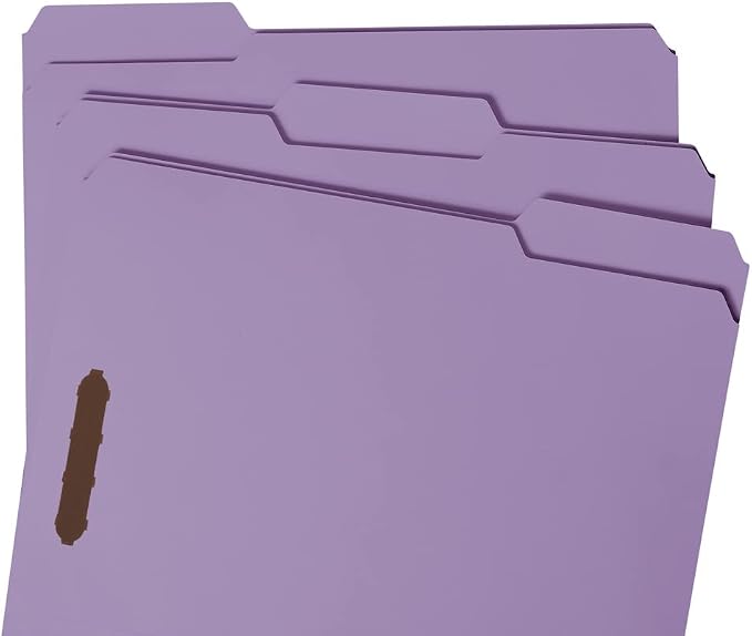 Smead Fastener File Folder, 2 Fasteners, Reinforced 1/3-Cut Tab, Letter Size - Image 2