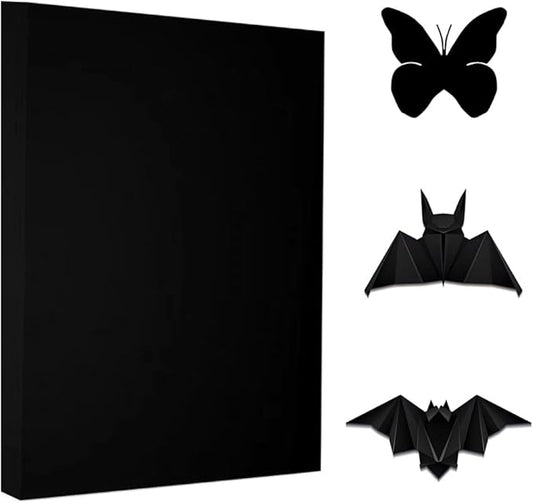 A4 Origami Paper Black 100 Sheets, 8.27×11.7 inch Double Sided Color Easy Fold Big Origami Paper A4 Colored Copy Papers Thin 70gsm for Beginners, DIY handwork Art and Craft Projects (210 x 297 mm)-DeskLoop Office
