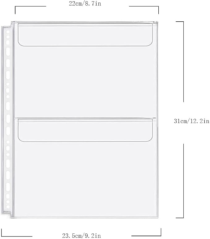 Zelten 4 Pack A4 2 Pockets Binder Folders Waterproof 4/26/30 Holes Divider - Image 2