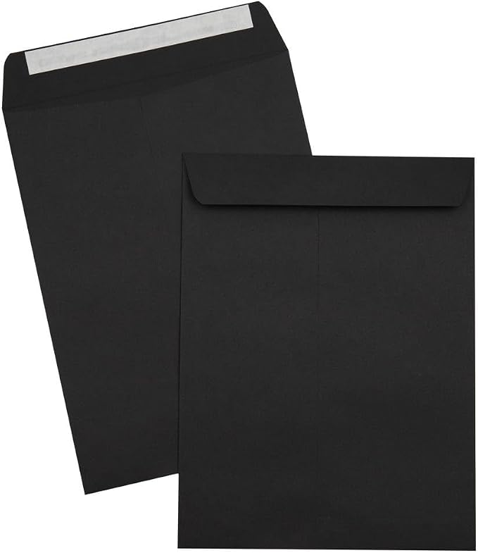 LUXPaper 9 x 12 Open End Envelopes | Peel & Press | Midnight Black | 80lb. Text - Image 4