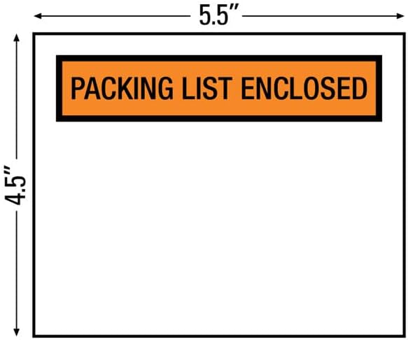 Packing List Enclosed Pouches – Clear Adhesive Envelope Bag - Image 2