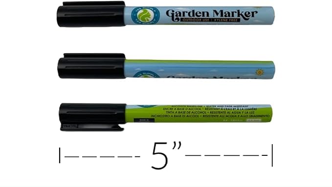 6 Pack Garden Marker Pen Permanent Markers Black - Image 5