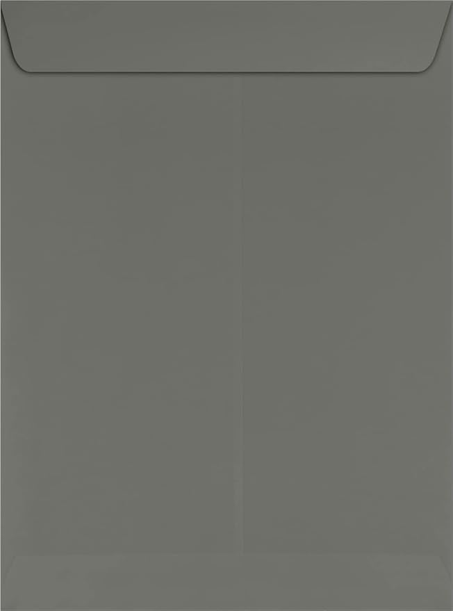LUXPaper 9 x 12 Open End Envelopes | Peel & Press | Smoke Gray | 80lb. Text | - Image 2