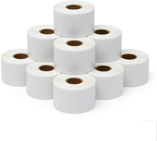 Direct Thermal Labels Roll 2-1/4" x 1-1/4", 10 Rolls, Compatible by Unknown