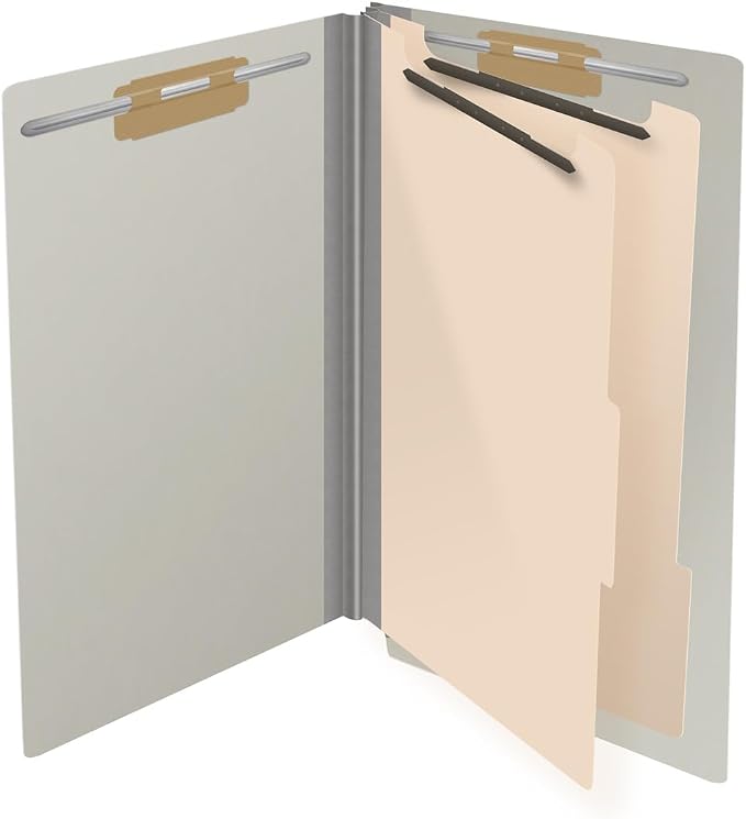 Ecom Folders End Tab Pressboard Classification Folders | Legal Size 25 Pt Stock - Image 4