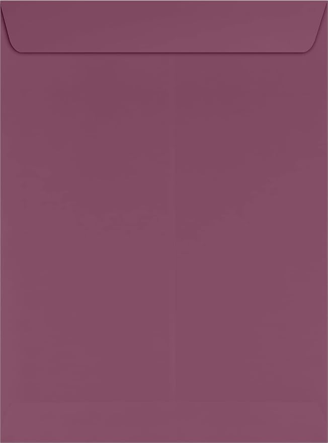 LUXPaper 9 x 12 Open End Envelopes | Peel & Press | Vintage Plum | 80lb. Text | - Image 2