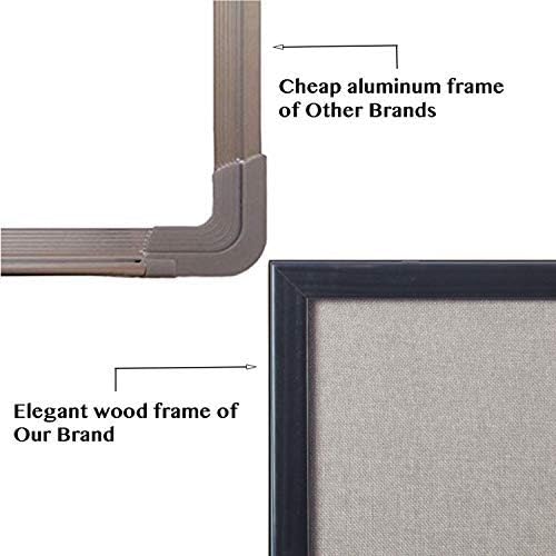 Gideal Bulletin Board 36 x 48 Inch, 100% Wood Framed Canvas Cork Board with Grey Fabric, Wall Mounted Notice Board for Home Office School, 2 Pack-DeskLoop Office