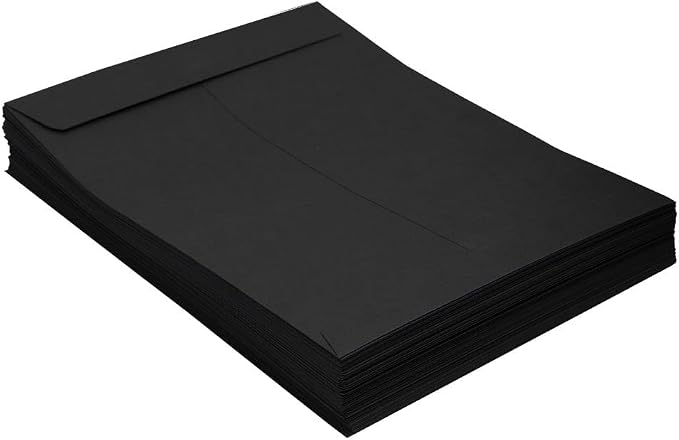 LUXPaper 9 x 12 Open End Envelopes | Peel & Press | Midnight Black | 80lb. Text - Image 5