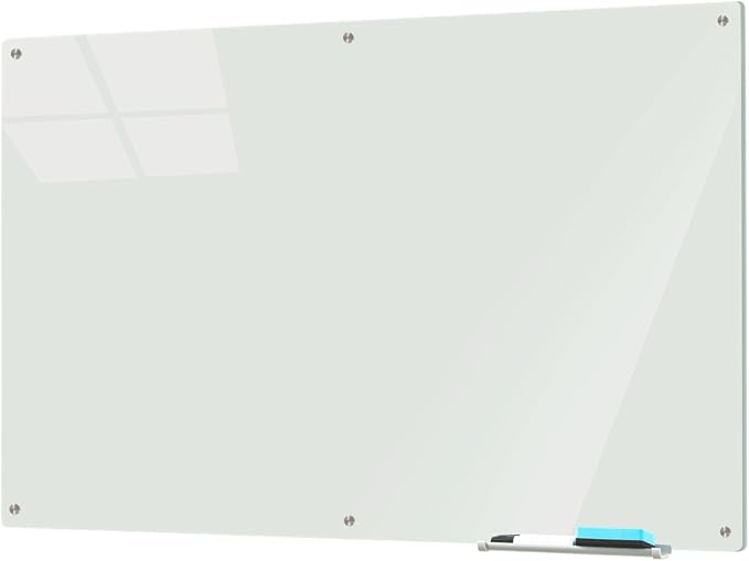 Glass Whiteboard 6' x 4', Magnetic Glass Dry Erase Board Frameless Wall Mounting - Image 7
