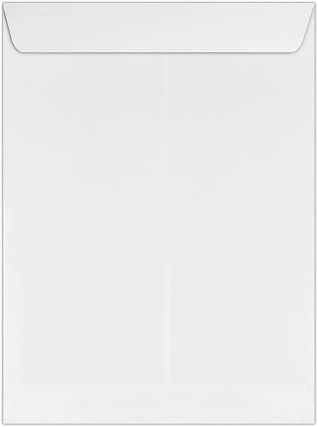 LUXPaper 9 x 12 Open End Envelopes | Peel & Press | White | 28lb. Text | 250 Qty - Image 2