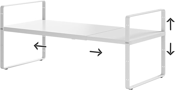 jkxoo 16.5-27’’L Expandable Kitchen Shelf Organizer, Stackable Shelves Organizer by jkxoo
